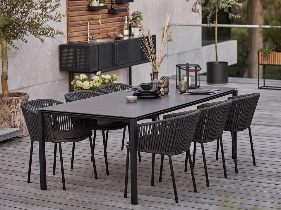 Moments Dark Grey Soft Rope Dining Set