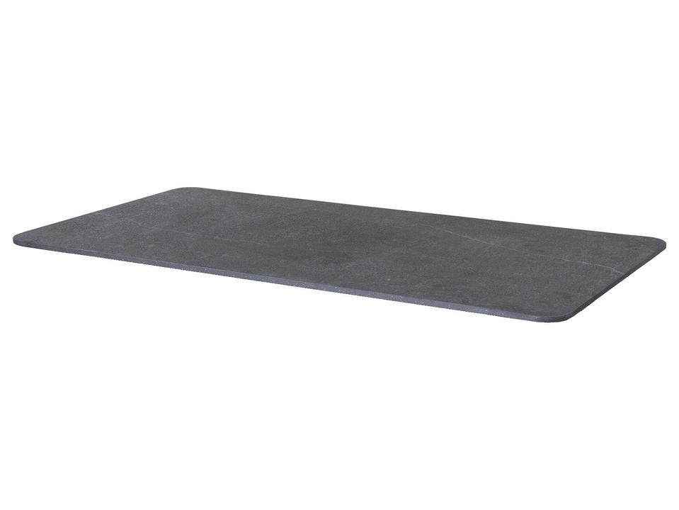 Twist Rectangular Ceramic Coffee Table Top in Fossil Black