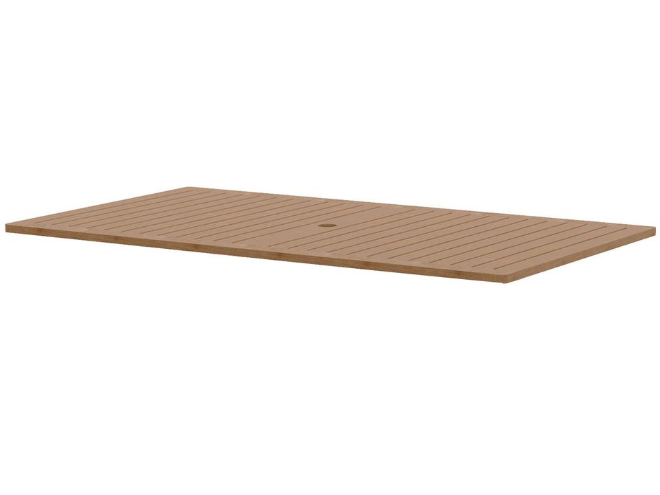Lansing Teak Rectangle Dining Table Top 71 Inch with Umbrella Hole