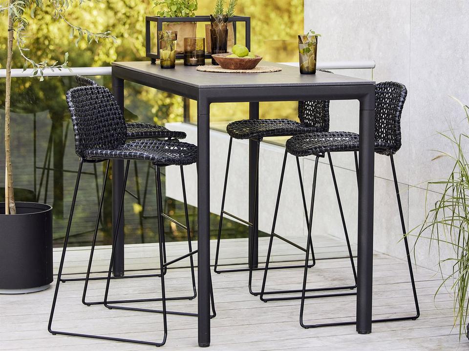 Vibe Aluminum Wicker Bar Set