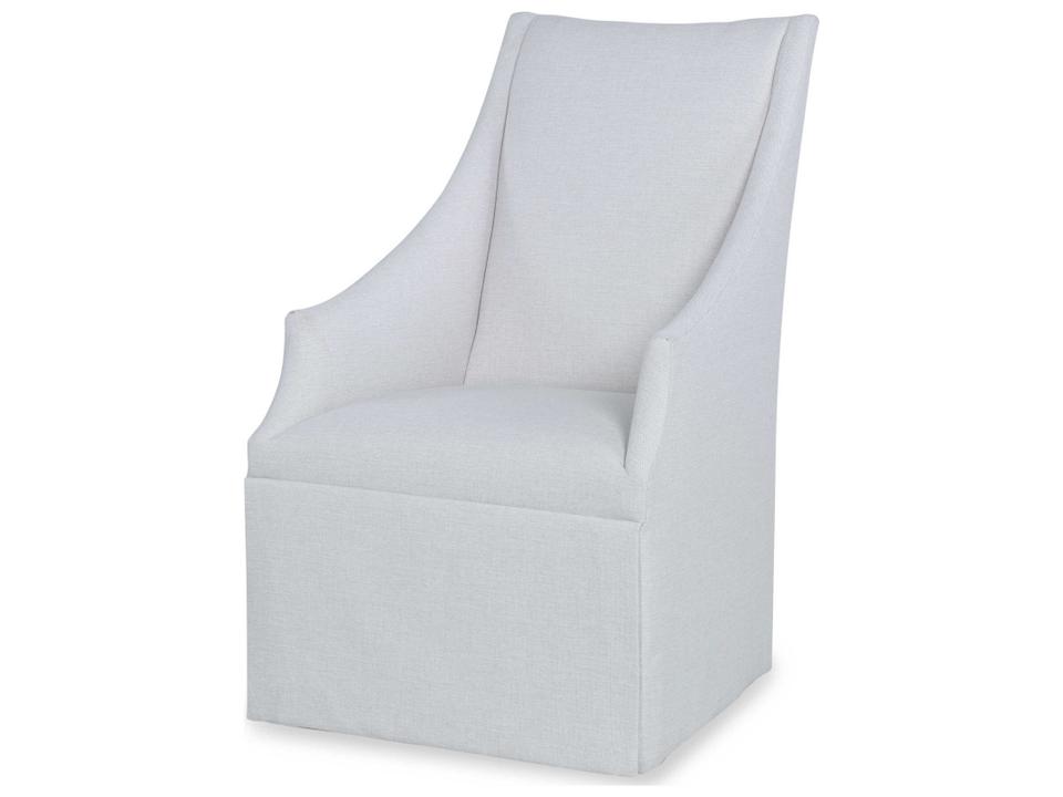 Century Chair Meadow Host Upholstered Dining Armchair in Off-White Fabric