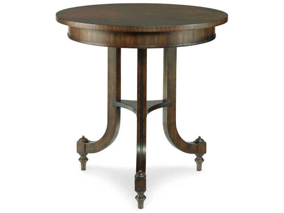Chelsea Club Swan Walk Round Lamp Table in Cognac Mahogany
