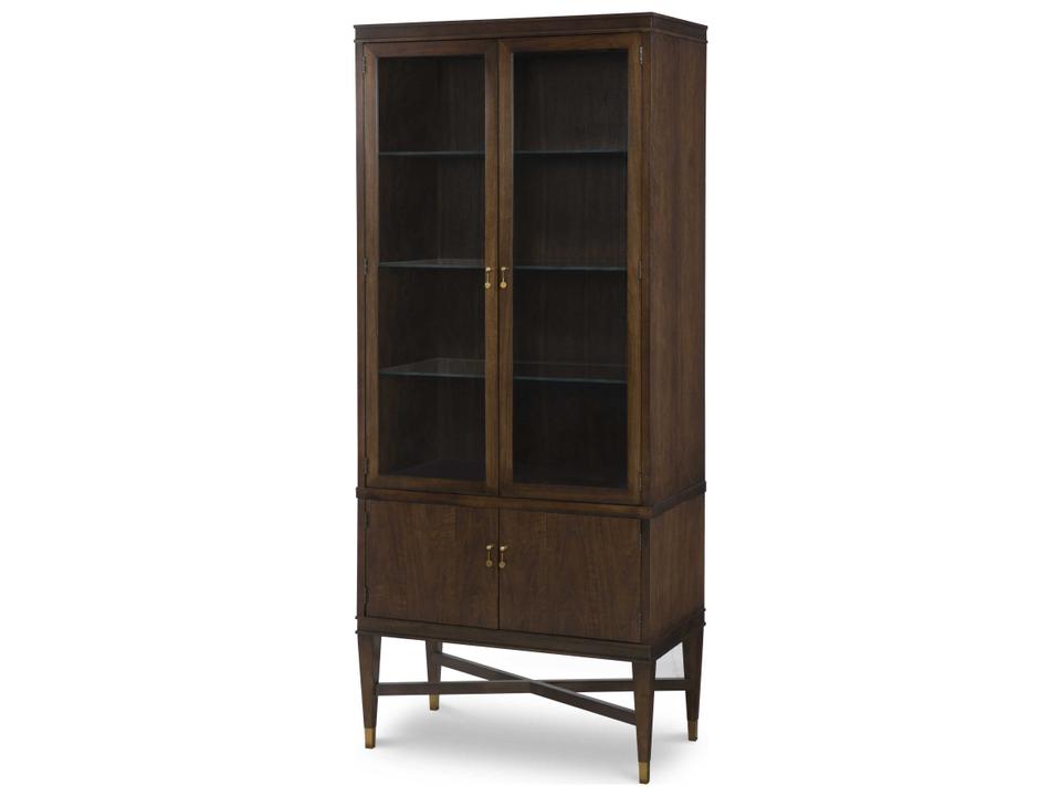 Bridgeton Curio Cabinet with LED Lighting in Walnut