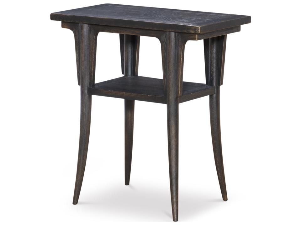 Camden Albert Accent Table Oak with Black Rustic Finish