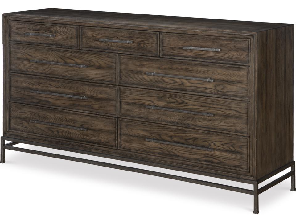 Camden Benton 70-Inch Dresser in Brown Rustic Finish