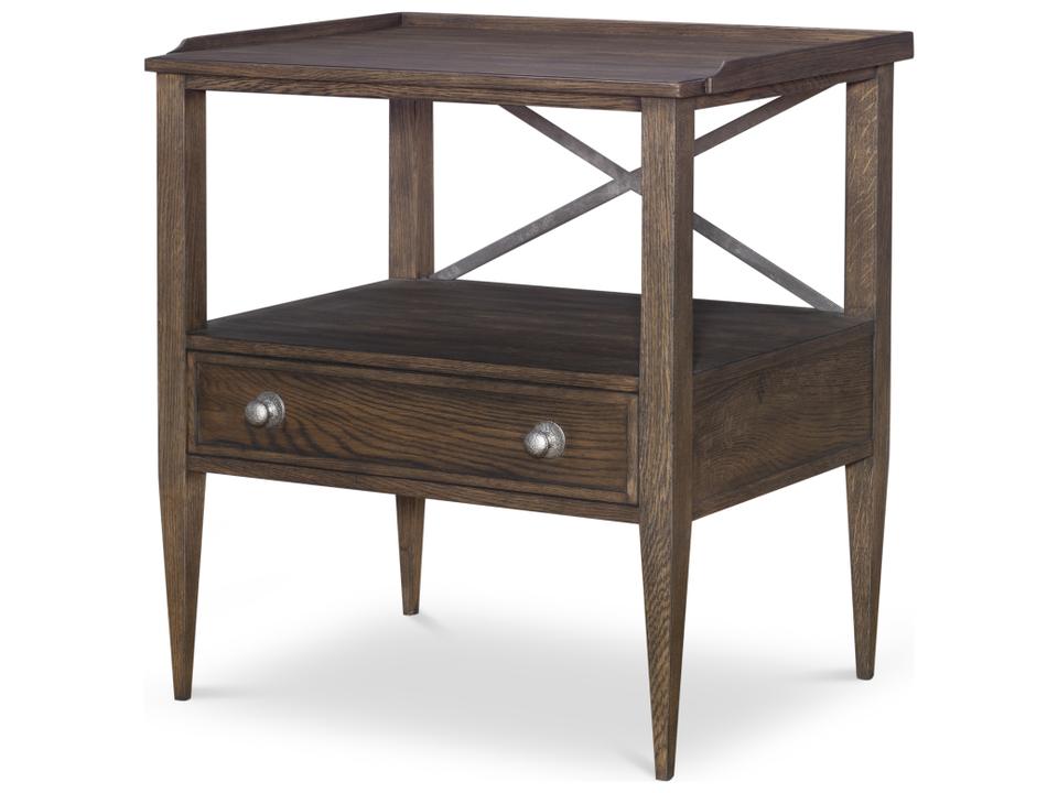 Camden William Nightstand Brown Rustic Oak