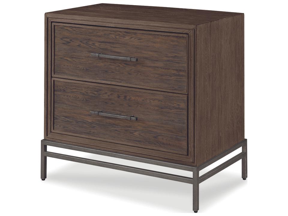 Camden Benton 2-Drawer Nightstand in Brown Rustic