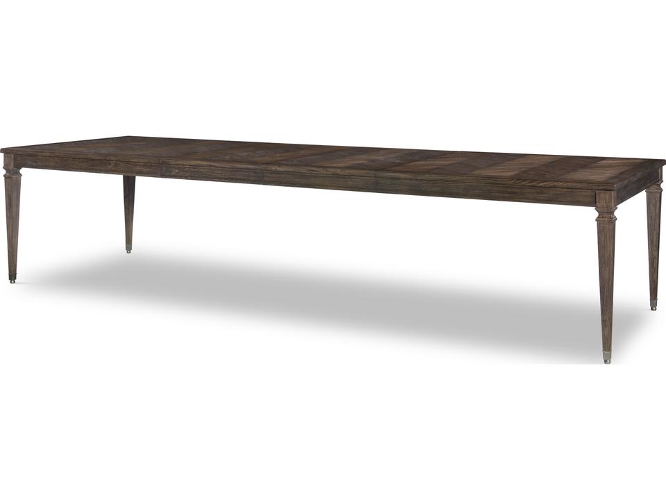 Daniel Rectangle Dining Table in Brown Rustic Oak