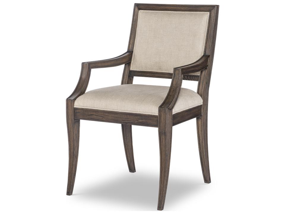 Camden Bailey Upholstered Dining Armchair in Brown Rustic