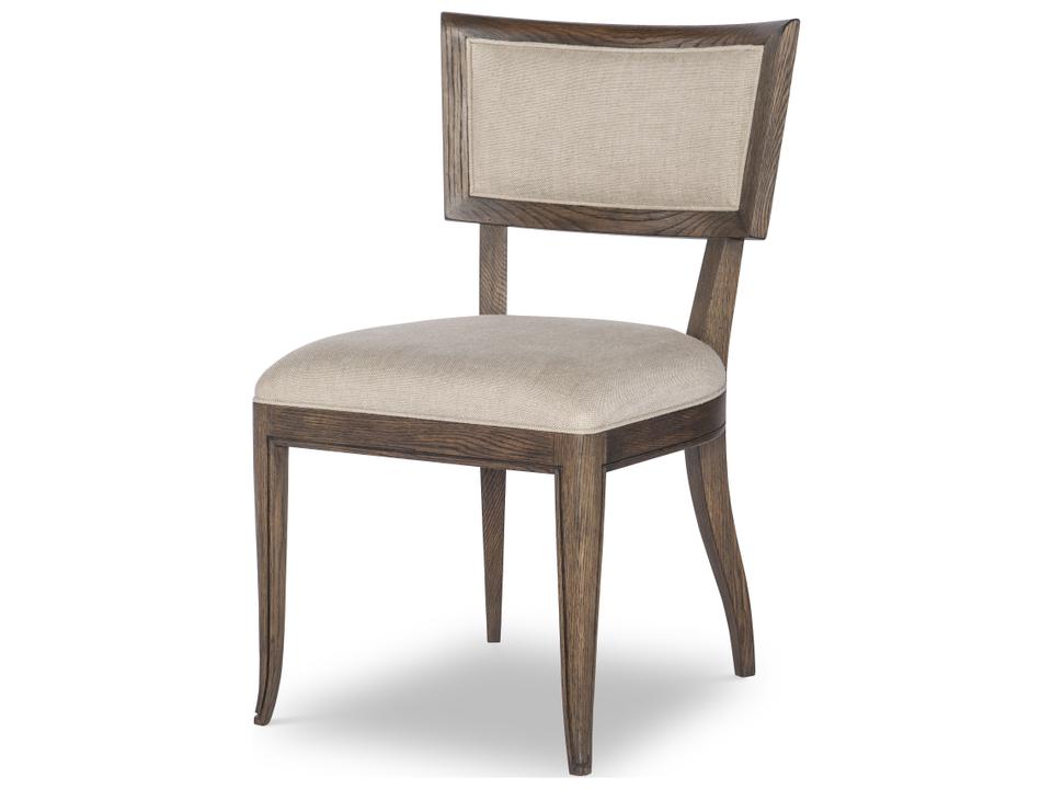 Camden Liam Upholstered Dining Side Chair in Brown Rustic Finish