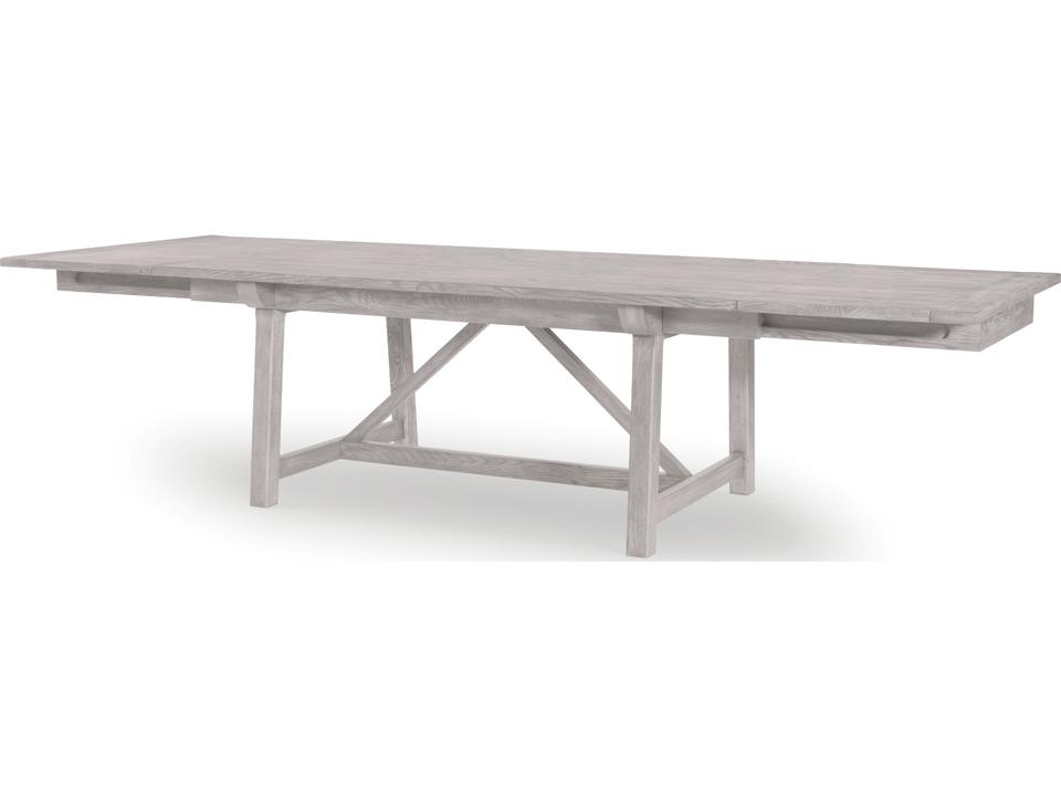 Camden Rectangle 86-Inch to 126-Inch Extendable Dining Table in White Rustic