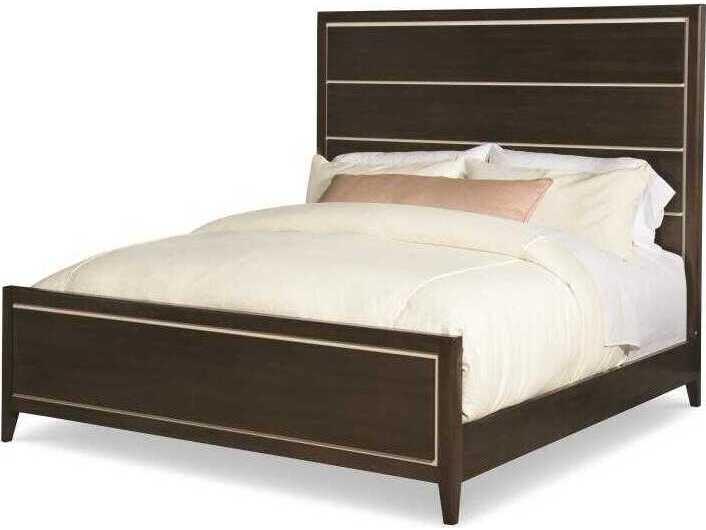Aria Queen Platform Bed in Brownstone and Oxford White
