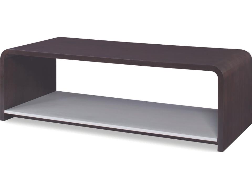 Aria Rectangle Cocktail Table in Brownstone and Oxford White