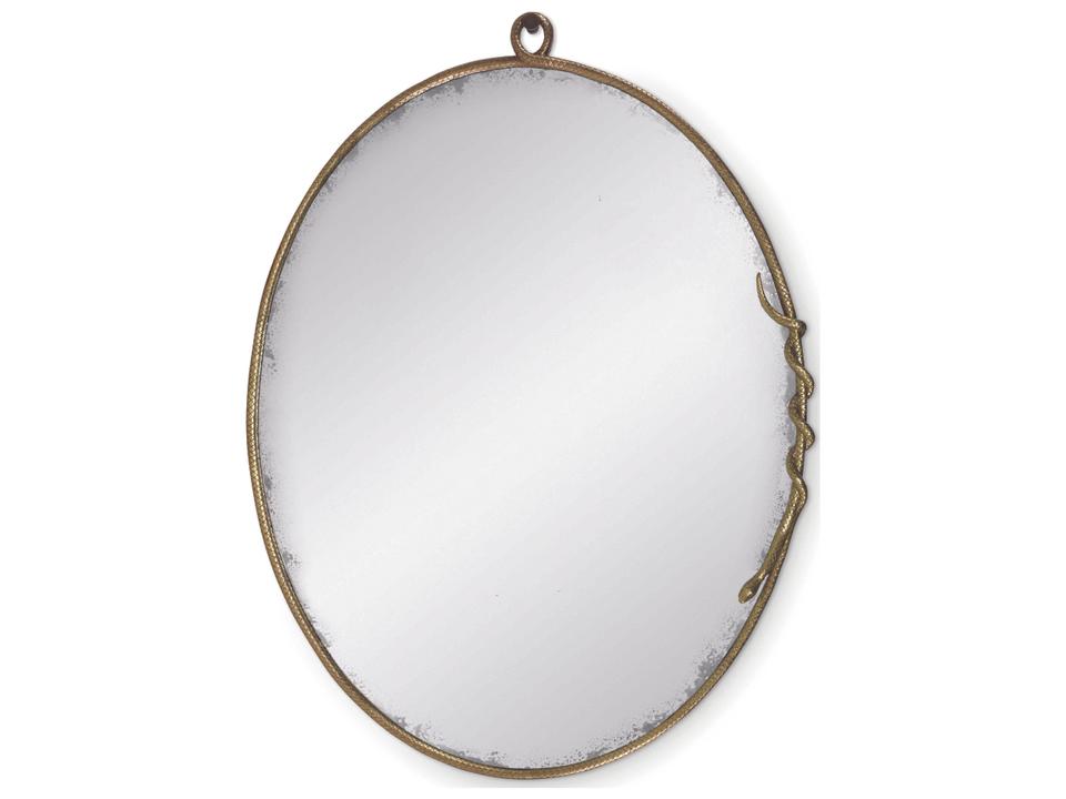 Eve Mirror in Antique Brass Finish