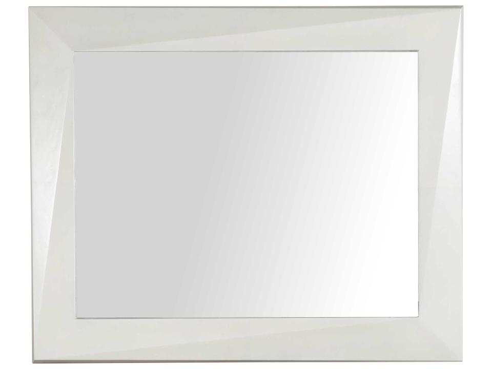 Faceted Mirror Carrier and Company Case Light Parchment