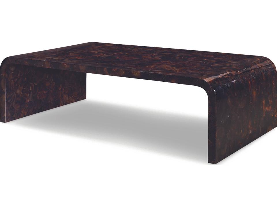 Mark Rectangle Coffee Table in Polished Pen Shell Finish