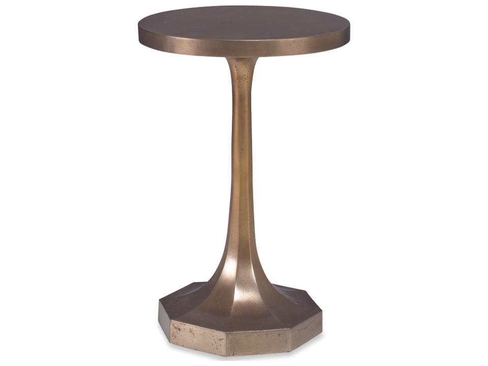 Oscar Drinks Table in Antique Brass