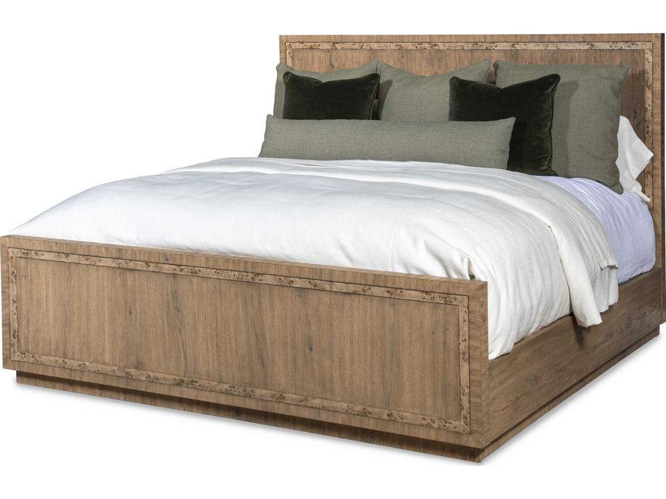 Monterey Hawthorne Light Natural Oak Wood King Panel Bed