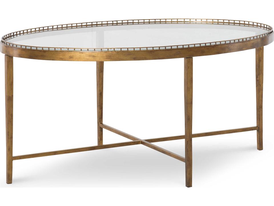 Details Occasional Oval Glass Coffee Table