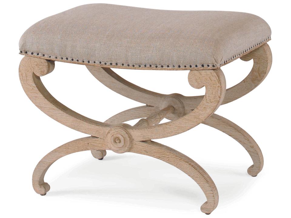 Sienna Tabouret Upholstered Bench with Nailhead Trim