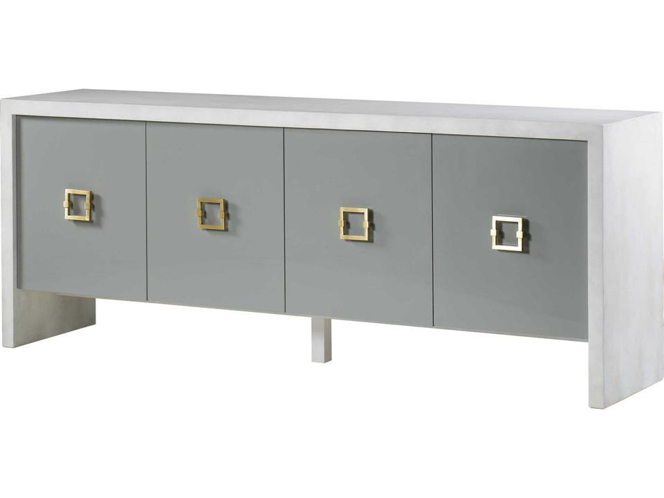 Liza Credenza with Concrete and Lacquer Finish