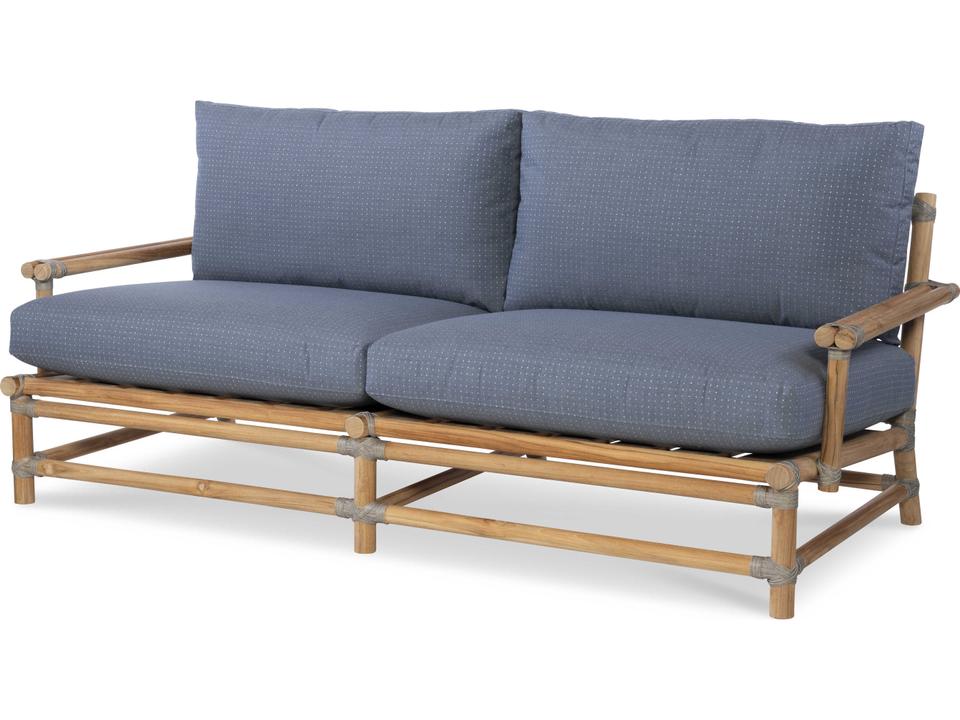 Carrier And Company Ramsey Teak and Wicker Sofa