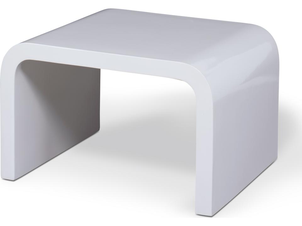 Mark Outdoor Small Cocktail Table in Gloss White GRC
