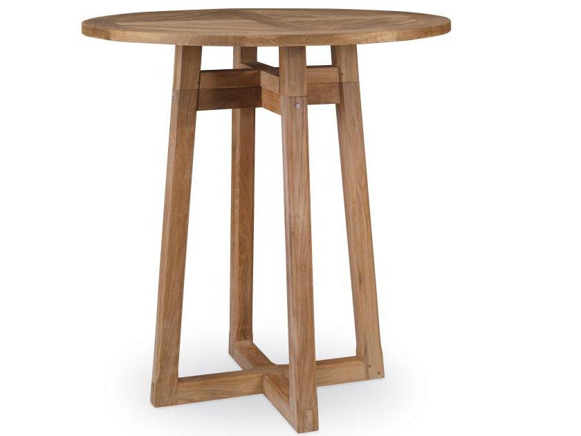 West Bay 40-Inch Round Bar or Counter Height Table in Teak
