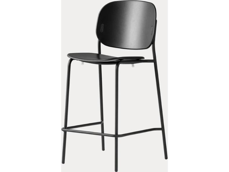 Yo! Matt Black Bar Stool