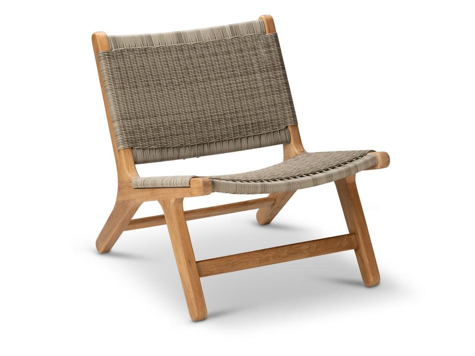 Arden Adirondack Chair Grey with Natural Teak Set of 2