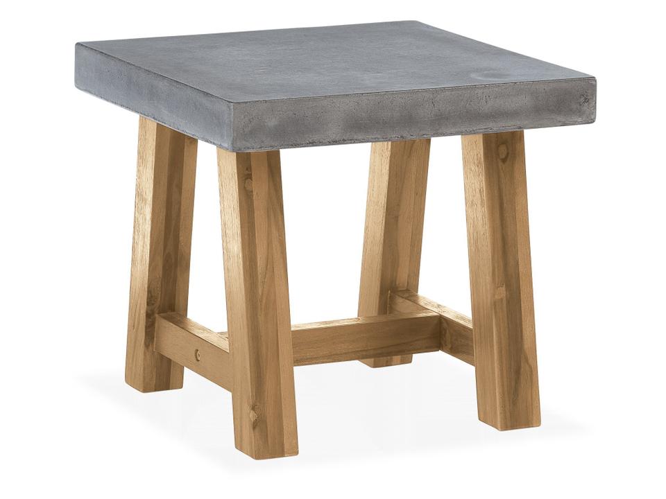 Bridge Side Table w/ Brushed Grey Base