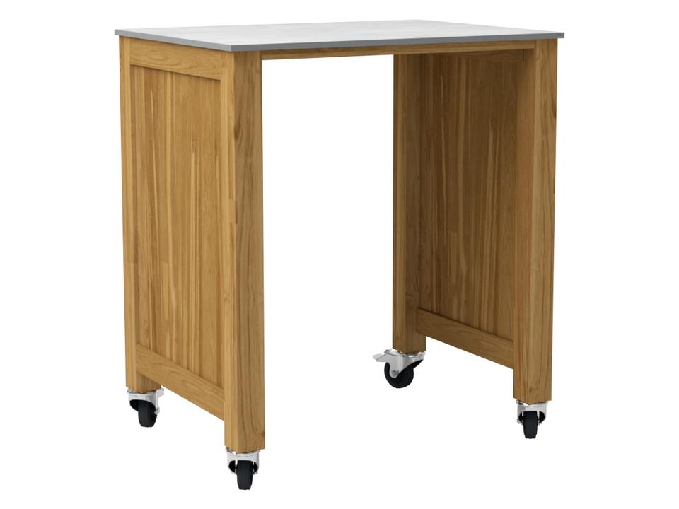 Fresco Ceramic Top Under Counter Refrigerator Cabinet on Wheels Taupe