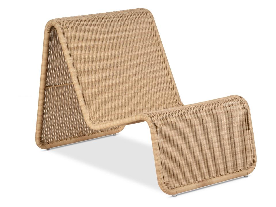 Wave Stackable Lounge Chair Natural Set of 2