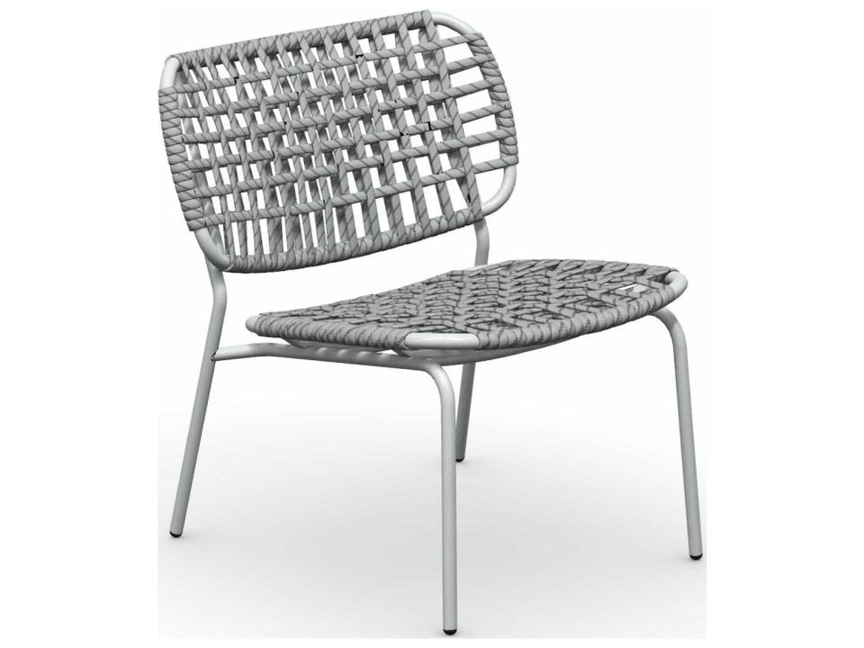 Yo Lounge Chair in Woven Rope and Metal