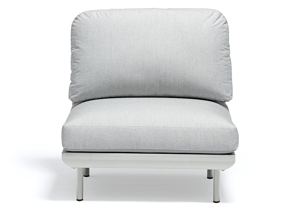 Club Grey Armless Chair