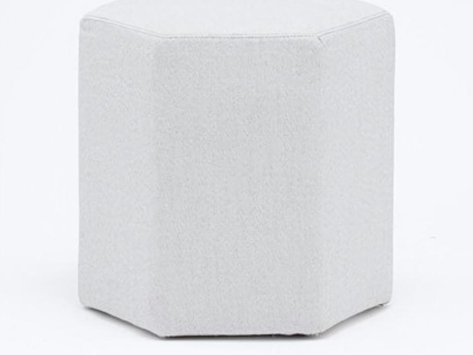 Hex Grey Stool / Ottoman
