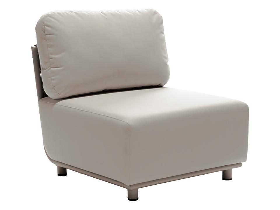 Hug Greige Armless Chair