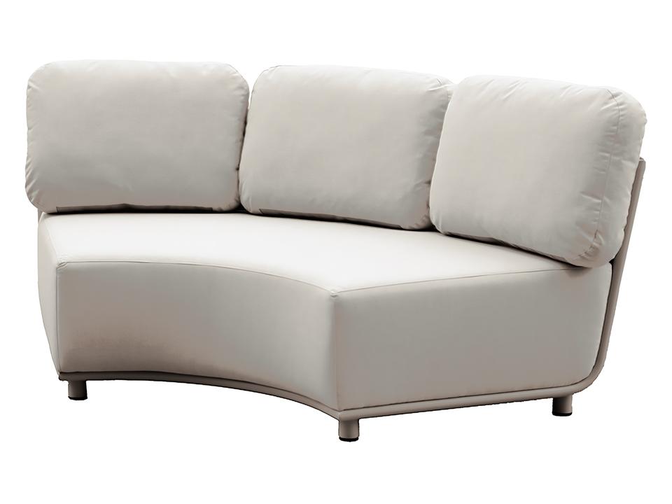 Hug Greige Curved Corner Sofa