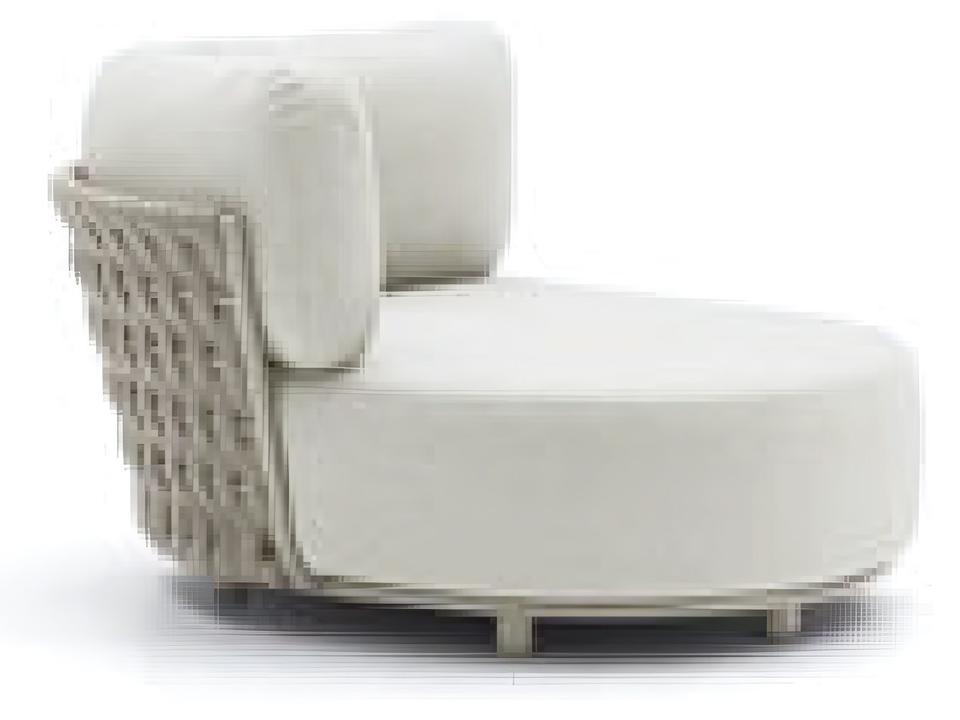 Hug Greige Right-Hand Curved Chair