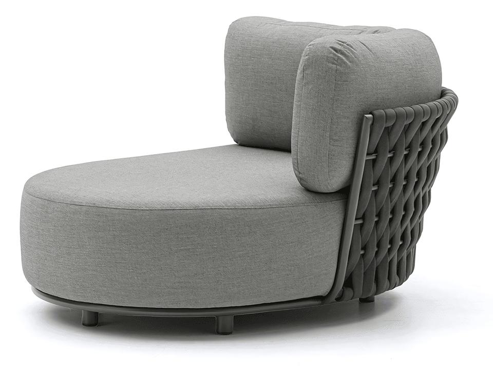 Hug Anthracite Left-Hand Curved Chair
