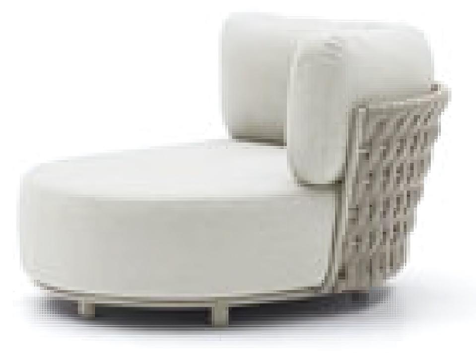 Hug Greige Left-Hand Curved Chair