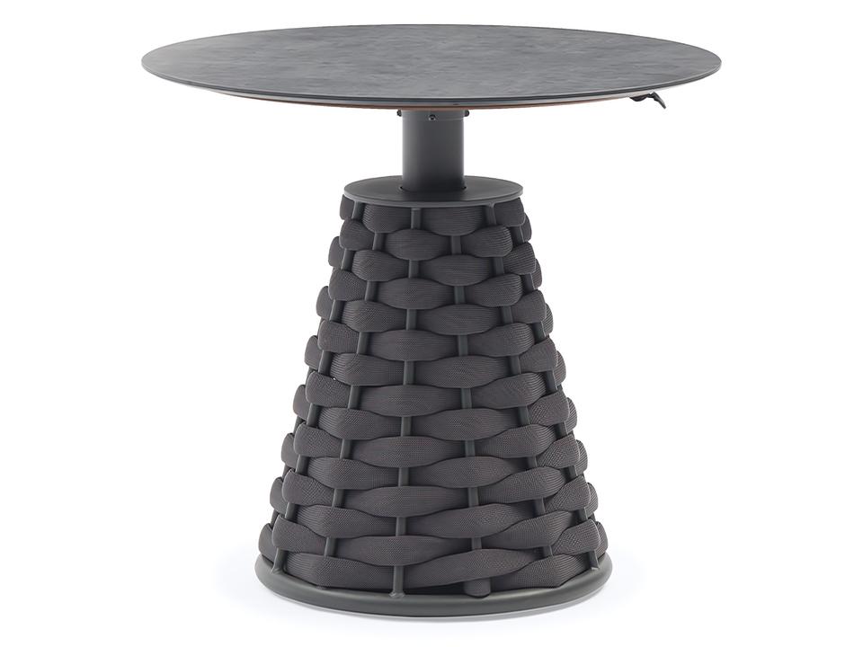 Hug Anthracite Round Adjustable Table
