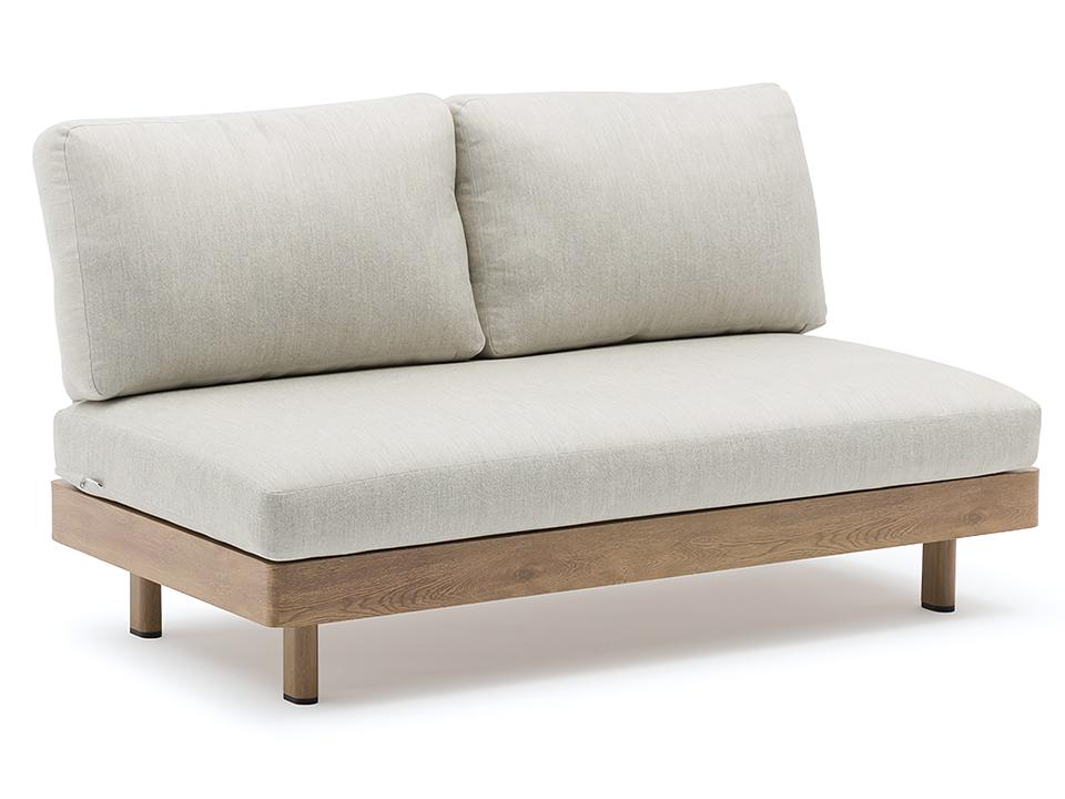 Lounge Oak Armless Two Seater Sofa