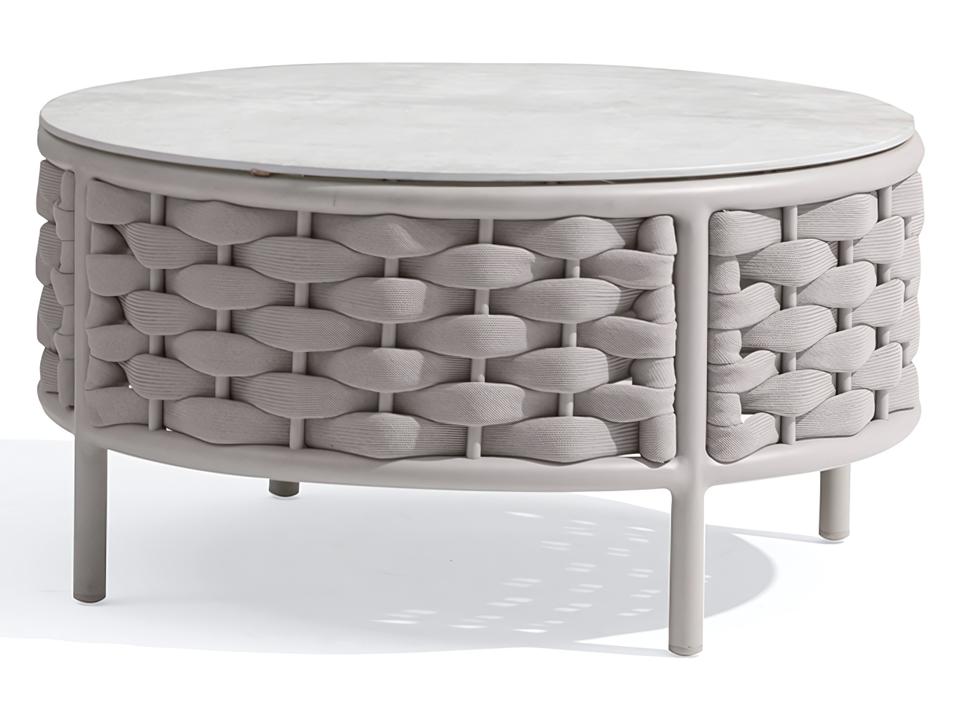 Loop Greige Round Coffee Table