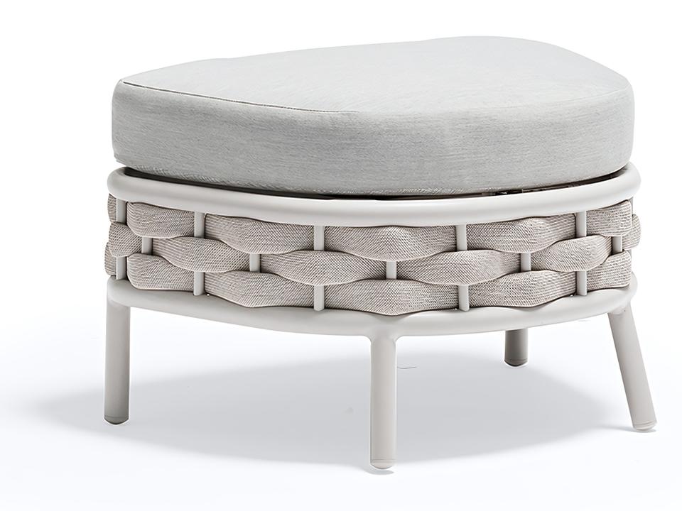 Loop Greige Ottoman