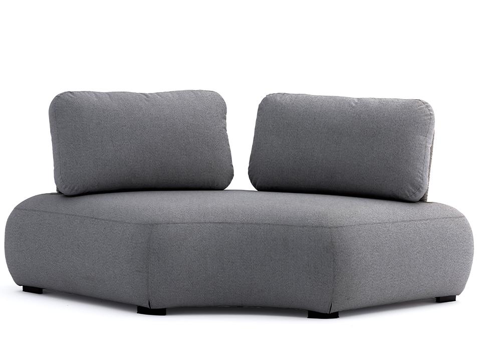Olala Anthracite Curved Corner Sofa