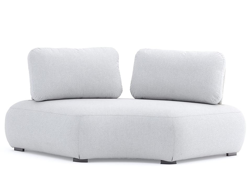 Olala Grey Curved Corner Sofa