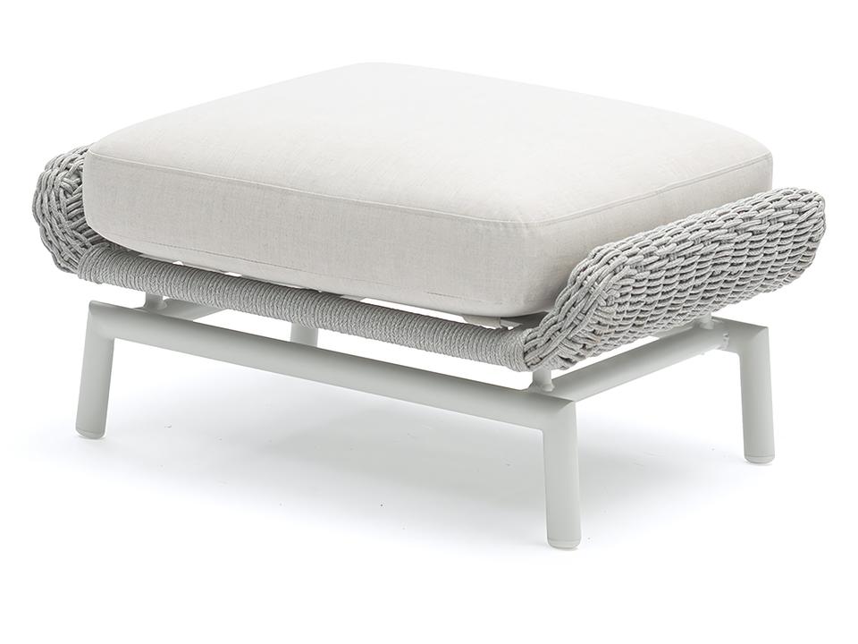 Scoop Greige Small Ottoman