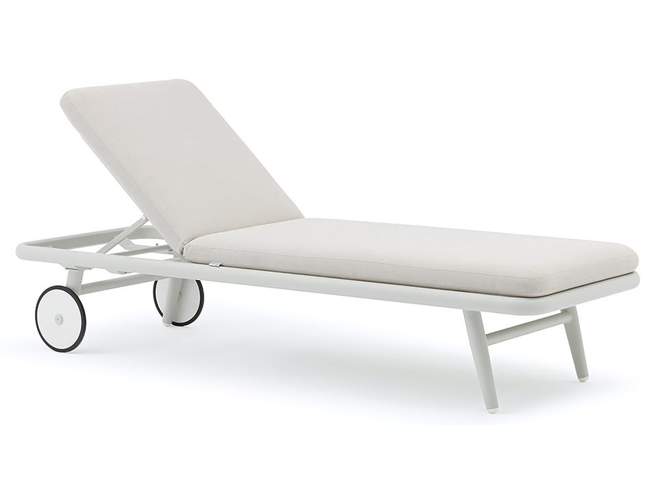 Scoop Greige Chaise Lounge