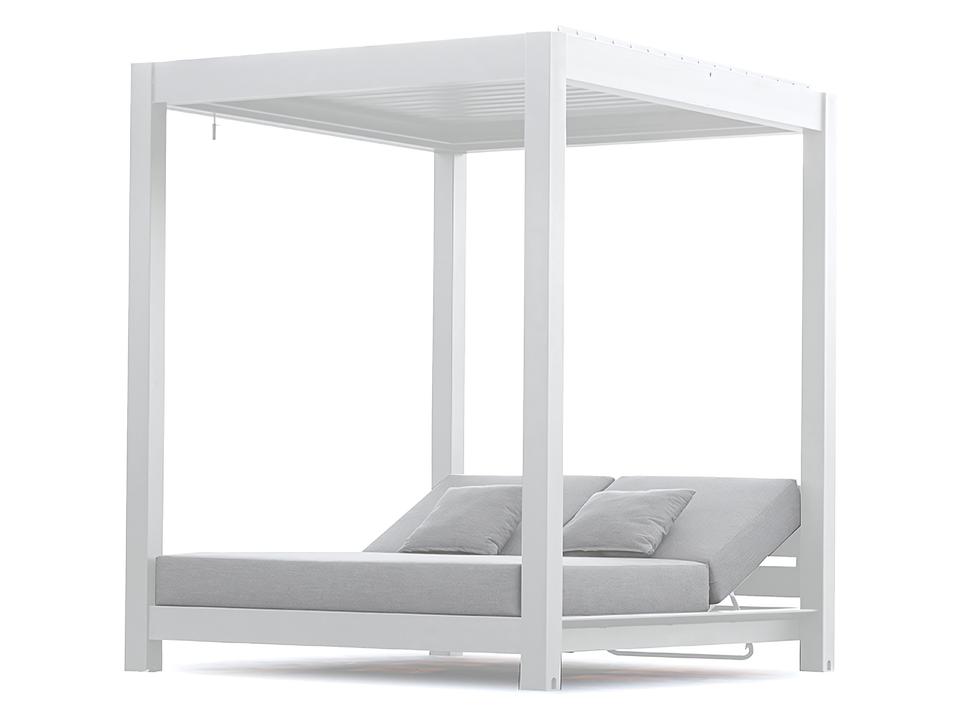 Sky White Cabana With Moving Louvers